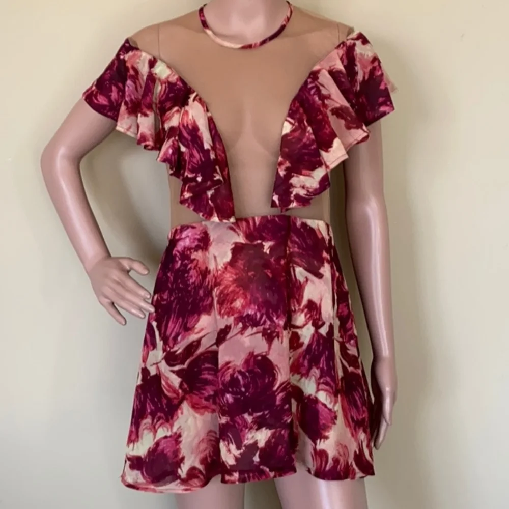 🍋For Love and Lemons Wild Roses Mini Dress - Picture 6 of 13